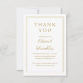 エレガント金ゴールドお祝い サンキューカード (正面)