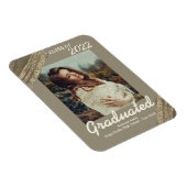 エレガント金ゴールドきらめく写真の卒業 マグネット (右側)