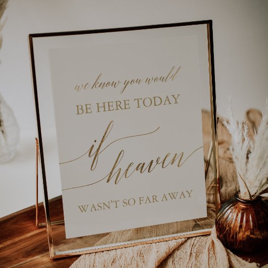 エレガント金ゴールドとアイボリーもしの天国は今のところ遠くにない ポスター