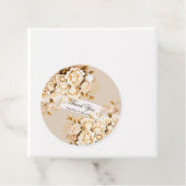 エレガント金ゴールドとアイボリーフローラ結婚の感謝 フェイバータグ (インサイチュ)