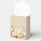 エレガント金ゴールドとアイボリーフローラ結婚の感謝 フェイバーボックス (オープン)