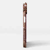 エレガント金ゴールドとパール飾文字 iPhoneケース (右側面)