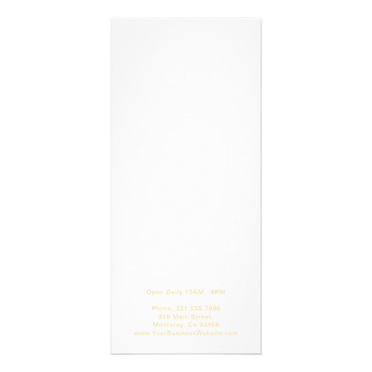 エレガント金ゴールドとピンクバタフライサロン価格表 ラックカード (裏面)