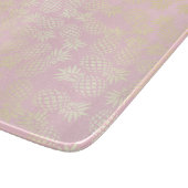 エレガント金ゴールドとピンク·パイナップル·パターン カッティングボード (角)