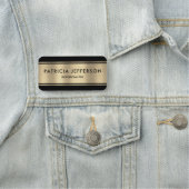 エレガント金ゴールドとブラックの贅沢：スタイルと洗練 名札 (インサイチュ)