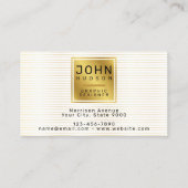 エレガント金ゴールドとブラック名刺 名刺 (裏面)