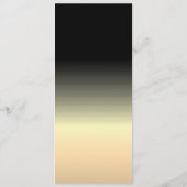 エレガント金ゴールドとブラック結婚ズ メニュー (裏面)