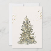 エレガント金ゴールドとホワイトクリスマスパーティー 招待状 (裏面)