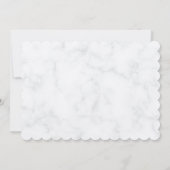 エレガント金ゴールドとホワイトダブル縁どパーソナライズされた ノートカード (裏面)