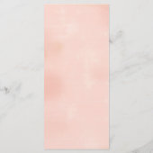 エレガント金ゴールドと桃のフローラのメ結婚ニュー メニュー (裏面)