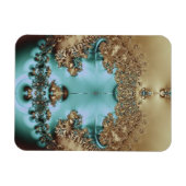 エレガント金ゴールドと水色 マグネット (横)