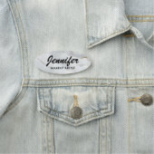 エレガント金ゴールドと灰色の大理石のスクリプモダント 名札 (インサイチュ)