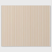エレガント金ゴールドと白の薄いストライプ ラッピングペーパー (フラット)