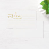 エレガント金ゴールドと白結婚の知恵の言葉 (デスク)