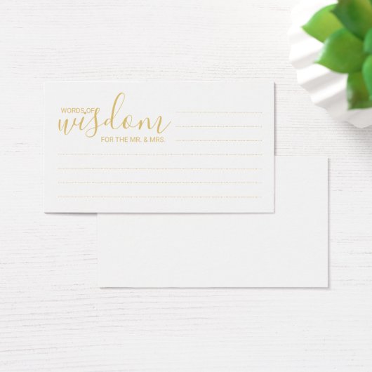 エレガント金ゴールドと白結婚の知恵の言葉 (デスク)