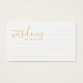 エレガント金ゴールドと白結婚の知恵の言葉 (正面)