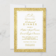 エレガント金ゴールドと白縁どリハーサル