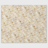 エレガント金ゴールドと白 ラッピングペーパー (フラット)