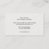 エレガント金ゴールドと紫のモチーフインテリアデザイナー 名刺 (裏面)