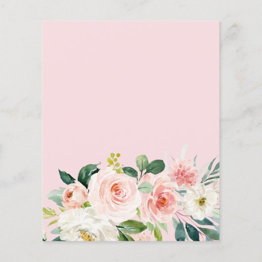 エレガント金ゴールドと赤面フローラ幾何学的 (裏面)