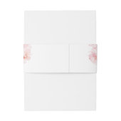 エレガント金ゴールドと赤面水色フローラ結婚のinv 招待状ベリーバンド (裏面例)