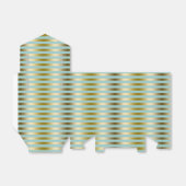 エレガント金ゴールドと青のストライプパターン フェイバーボックス (折り畳みなし)