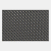 エレガント金ゴールドと黒のクリモダンスマス ラッピングペーパーシート (正面3)