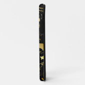 エレガント金ゴールドと黒のフローラiPhoneケース Case-Mate iPhoneケース (裏面/左)