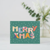 エレガント金ゴールドと黒の幾何学的パターン ポストカード (スタンド正面)