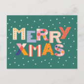 エレガント金ゴールドと黒の幾何学的パターン ポストカード (正面)