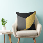 エレガント金ゴールドと黒の幾何学的 クッション (椅子)