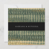 エレガント金ゴールドと黒の緑のブラシ (裏面)