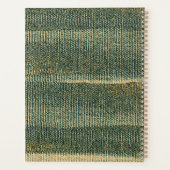 エレガント金ゴールドと黒の緑のブラシ プランナー手帳 (裏面)