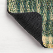 エレガント金ゴールドと黒の緑のブラシ マウスパッド (コーナー)