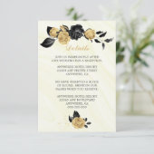 エレガント金ゴールドと黒の花と葉詳細 エンクロージャーカード (スタンド正面)