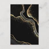 エレガント金ゴールドと黒の花と葉詳細 エンクロージャーカード (裏面)