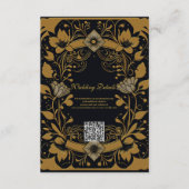 エレガント金ゴールドと黒デザイン エンクロージャーカード (正面)