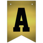 エレガント金ゴールドと黒人の新年 バンティングフラッグ (第3の旗)