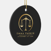 エレガント金ゴールドと黒人弁護士 セラミックオーナメント (右)