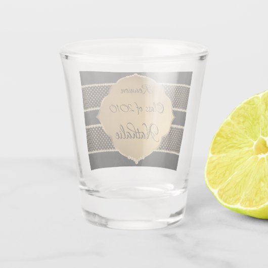 エレガント金ゴールドと黒懇親会 ショットグラス (裏面)