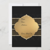 エレガント金ゴールドと黒懇親会 招待状 (裏面)