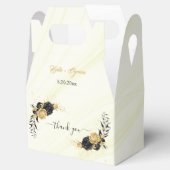 エレガント金ゴールドと黒結婚花 フェイバーボックス (オープン)