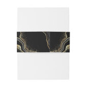 エレガント金ゴールドと黒結婚花 招待状ベリーバンド (裏面例)