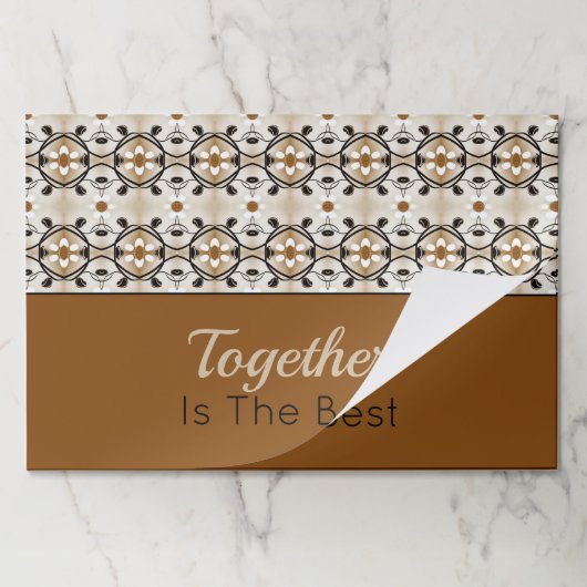 エレガント金ゴールドと黒 ペーパーパッド (折り畳み)