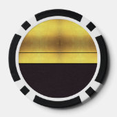 エレガント金ゴールドと黒 ポーカーチップ (裏面)