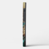 エレガント金ゴールドとAqua Case-Mate iPhoneケース iPhone 12ケース (裏面 / 左)