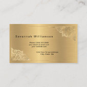 エレガント金ゴールドのカスタマイズ 名刺 (裏面)