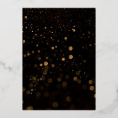 エレガント金ゴールドのホイル結婚インビタティ 箔招待状 (裏面)