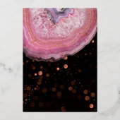 エレガント金ゴールドのホイル結婚インビタティ 箔招待状 (裏面)