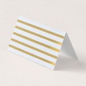 エレガント金ゴールドの光ストライプ輝サンキューカード 名刺 (裏面)